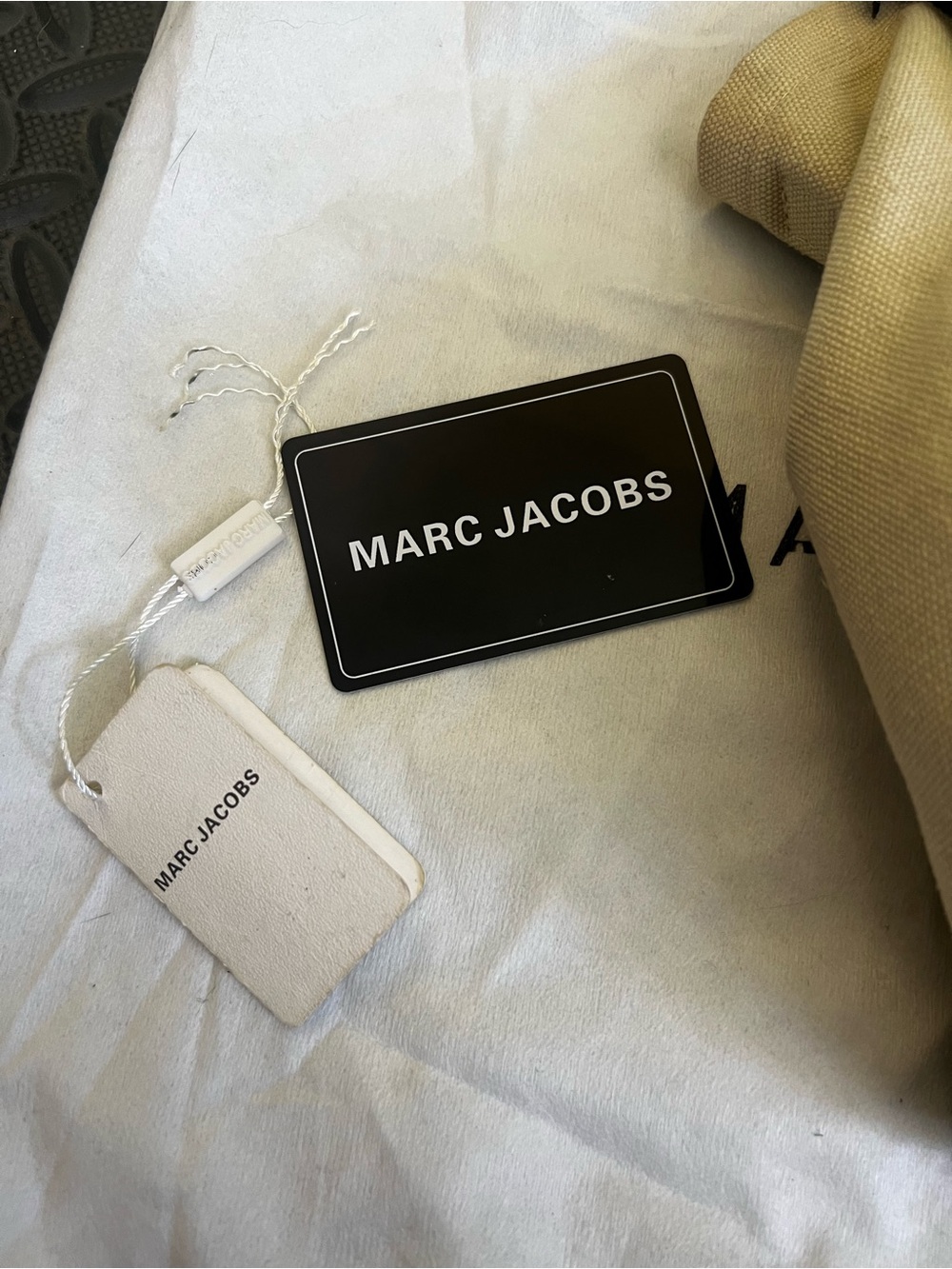 Marc Jacobs Cream Canvas Tote Bag | Black Logo | Minimalist Y2K - Picture 2 of 16